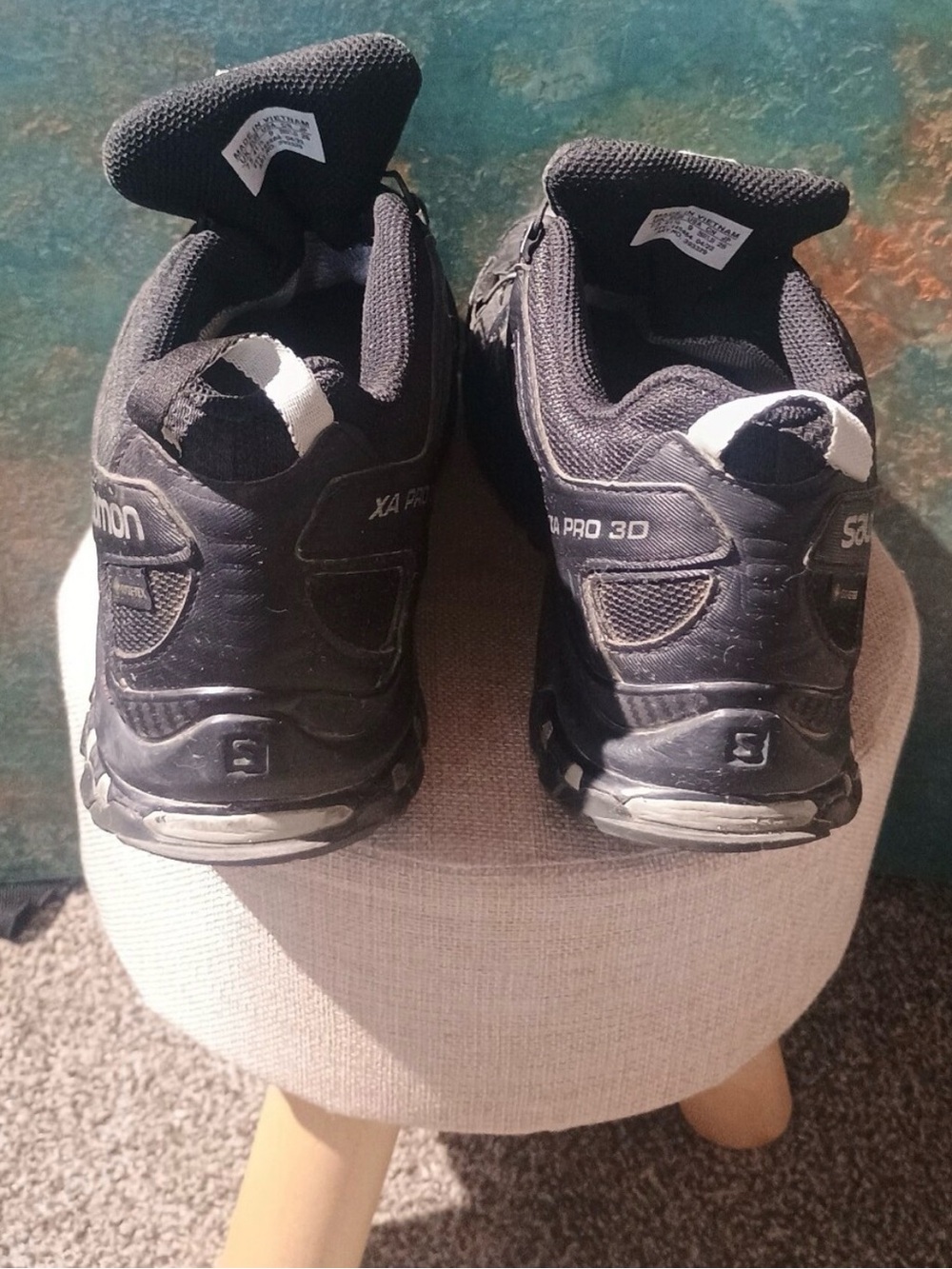 Salomon Men's Black Athletic Trail Shoes with Quick-Lace System